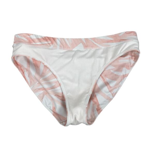 Athleta Pink & White High Waist Swim Bottom size Large - Picture 3 of 4
